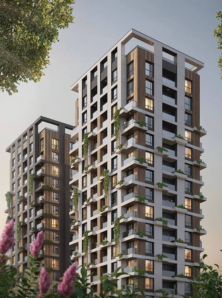Фасад корпусов Torin со стороны Мосфильмовской улицы